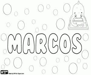 Marcos, name of Roman origin coloring page