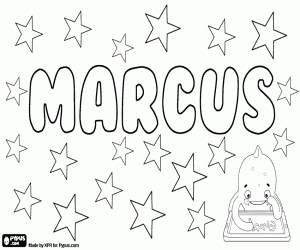Marcus, name in various languages coloring page