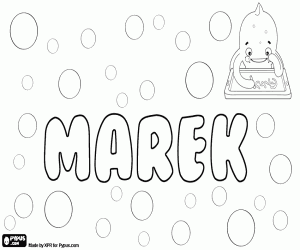 Marek, name in several languages coloring page