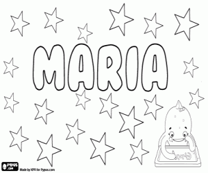 Maria, Biblical name coloring page