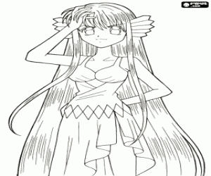 Maria, character from Mermaid Melody coloring page