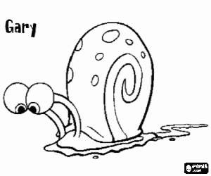 The marine snail Gary coloring page