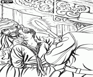 Marion is in danger coloring page
