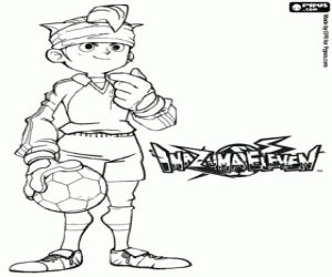 Mark Evans from Inazuma Eleven coloring page
