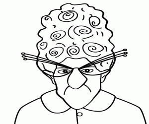 Marlena Gru, a portrait coloring page