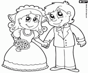 Marriage coloring page