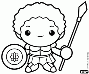 Mars or Ares, God of war coloring page