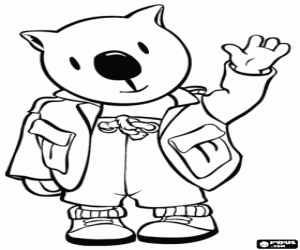 The marsupial Ned coloring page