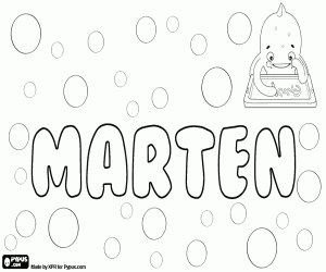Marten, name for boy coloring page