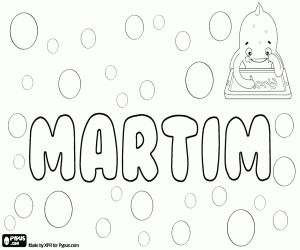 Martim, Portuguese name for boy coloring page