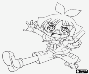 Marucho, a Bakugan character coloring page