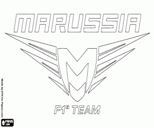 Marussia F1 Team logo coloring page