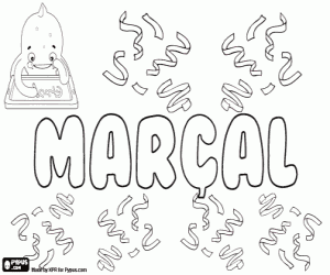 Marçal, male first name coloring page