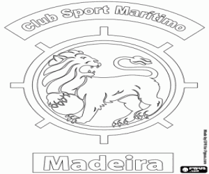 Marítimo Funchal badge coloring page