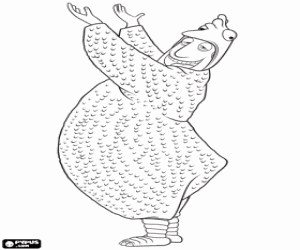 The mascot Chicken Brent coloring page