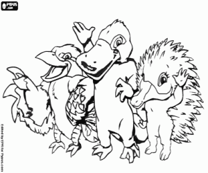 Mascots of Sydney 2000 coloring page