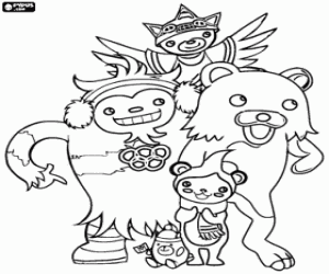 Mascots of Vancouver 2010 coloring page