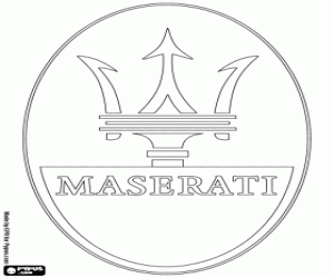 Maserati logo coloring page