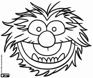 Mask of Animal, the Muppets coloring page