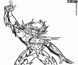 Mask of Death, Saint Seiya coloring page