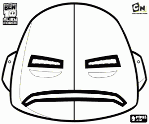 Mask of Echo Echo Ben 10 coloring page