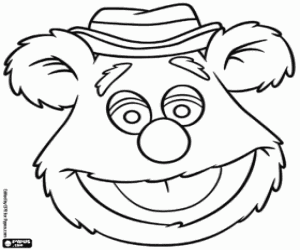 Mask of Foozie the bear, Muppetsx coloring page