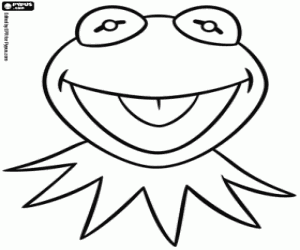 The mask of the frog Kermit coloring page