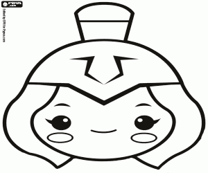 Mask of the goddess Athena coloring page