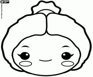 Mask of goddess Diana or Artemis coloring page