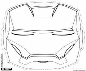 The mask of Iron Man coloring page