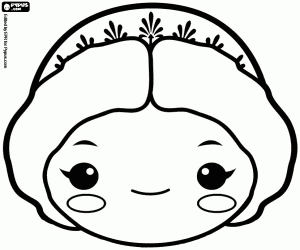 Mask of Juno, mask of Hera coloring page