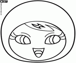 Mask of the mysterious girl coloring page