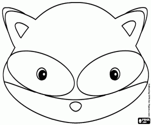 Mask for raccoon costume coloring page