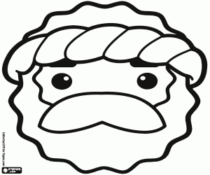 Mask of Vulcan or Hephaestus coloring page