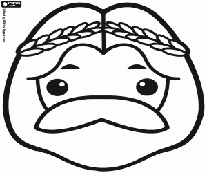The mask of Zeus or Jupiter coloring page