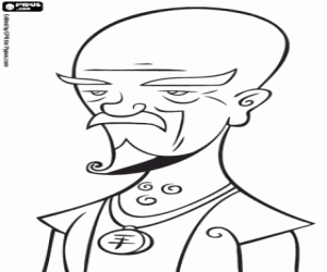 The Master Fung of Xiaolin coloring page