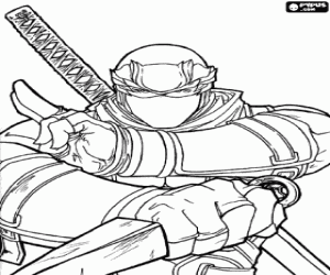 Master ninja coloring page
