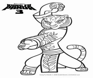 Master Tigress in Kung Fu Panda 3 coloring page