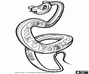 Master Viper, the Kung Fu snake coloring page
