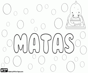 Matas, Lithuanian name for boy coloring page