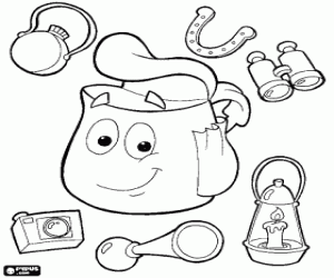 Material for the adventure coloring page