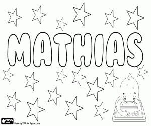 Mathias, variant of Matthias coloring page
