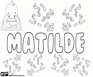 Matilde, name for girl coloring page