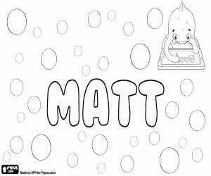 Matt, short form of Matthew coloring page