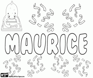 Maurice, name for boy coloring page