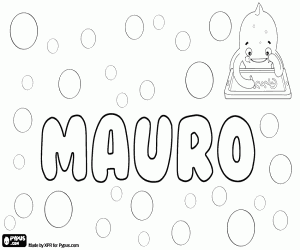 Mauro, name in various languages coloring page