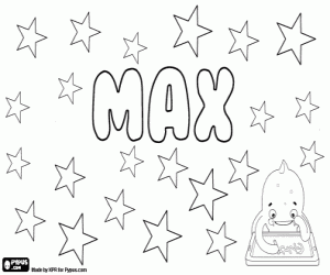Max, abbreviated name coloring page