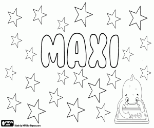 Maxi, male diminutive coloring page