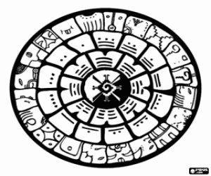 Mayan Calendar coloring page