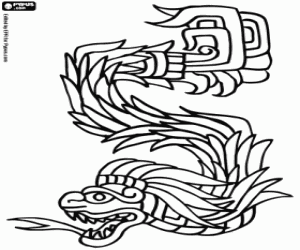 The Mayan God Kukulkan coloring page